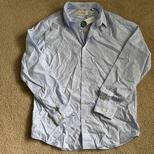 Men's Blue Striped Dot Shirt